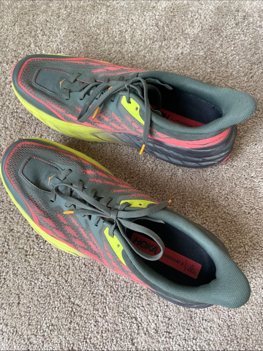 Hoka Speedgoat 5 Men's Running Shoes Sneakers 11.5 Athletic Lightweight Trail - Picture 15 of 15